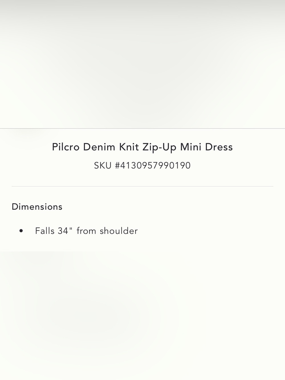 Pilcro Navy Zip-Front Mini Dress with Black Sleeves - Picture 10 of 10